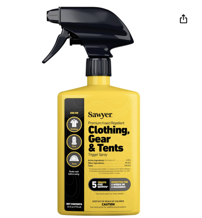 Sawyer Premium Permethrin Insect Repellent for Clothing, Gear and Tents